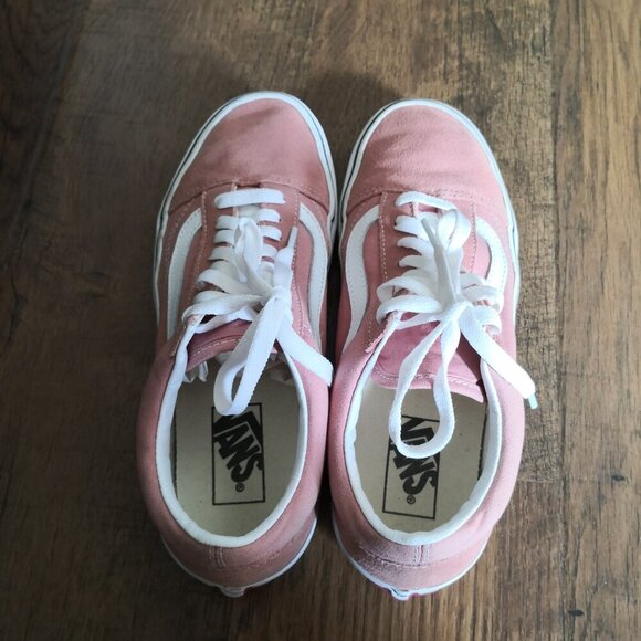 Vans Women's Old Skool Suede/Canvas Sneaker in Cool Rosette/True White 8.5 - Picture 5 of 7